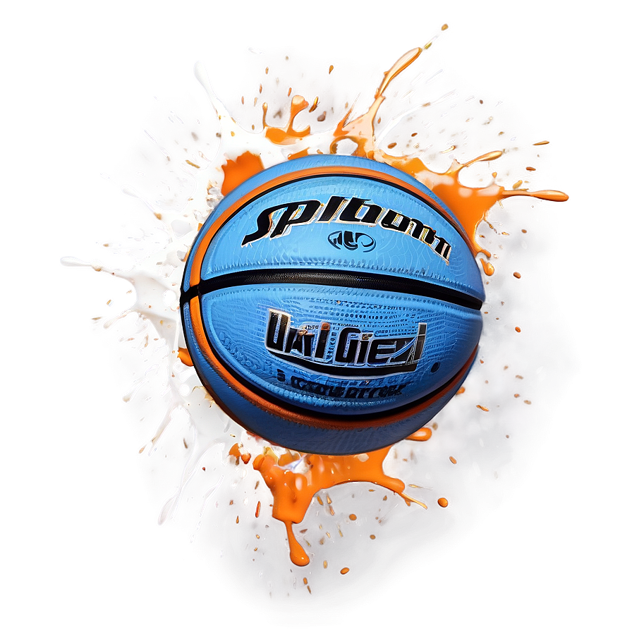 Splatter Basketball Orange Png Yal PNG Image