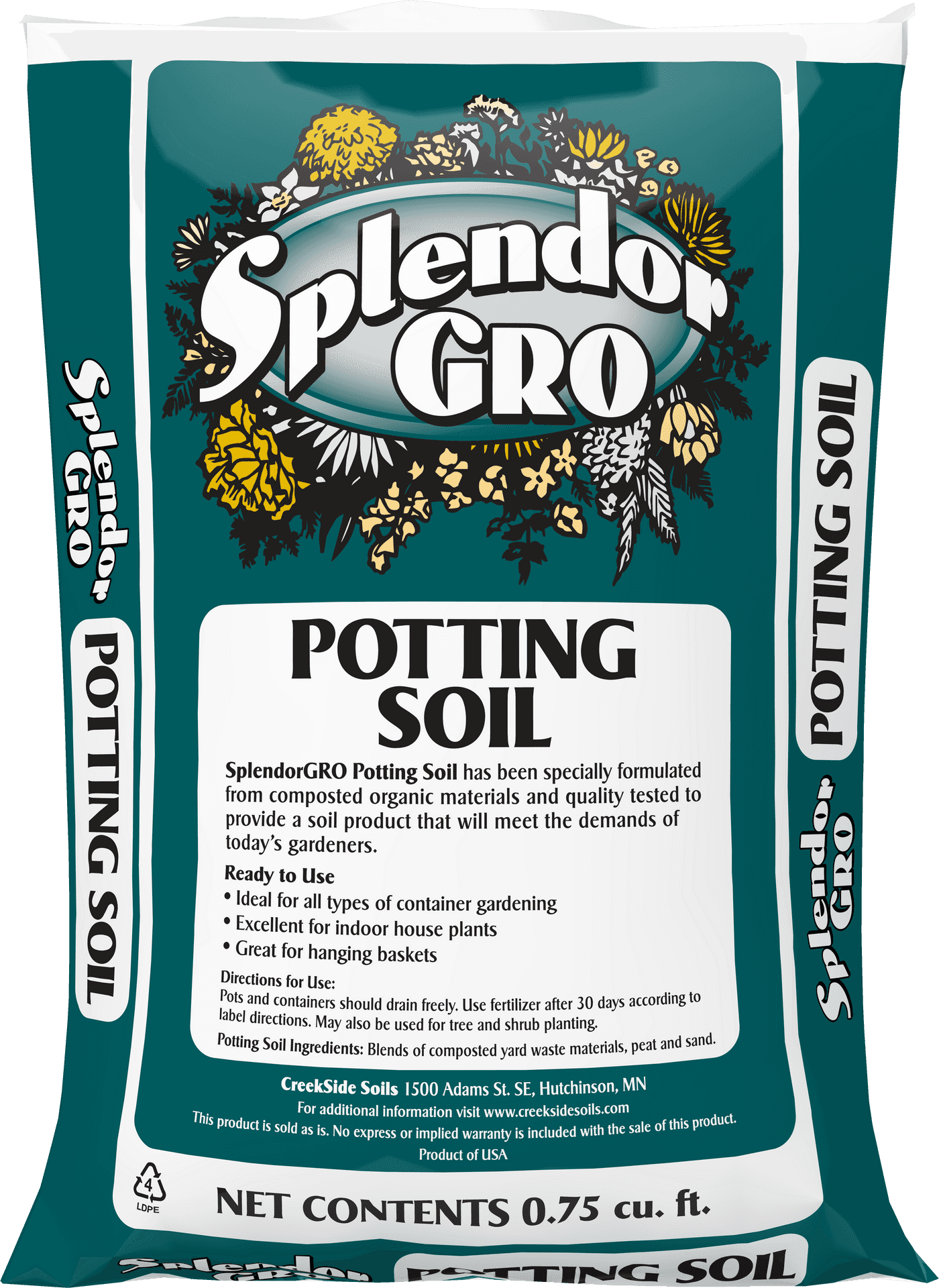 Splendor Gro Potting Soil Bag PNG Image