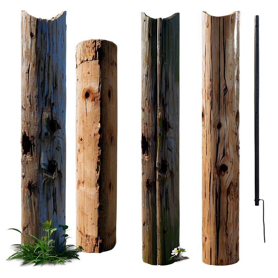 Split Wooden Pole Png Gvo2 PNG Image