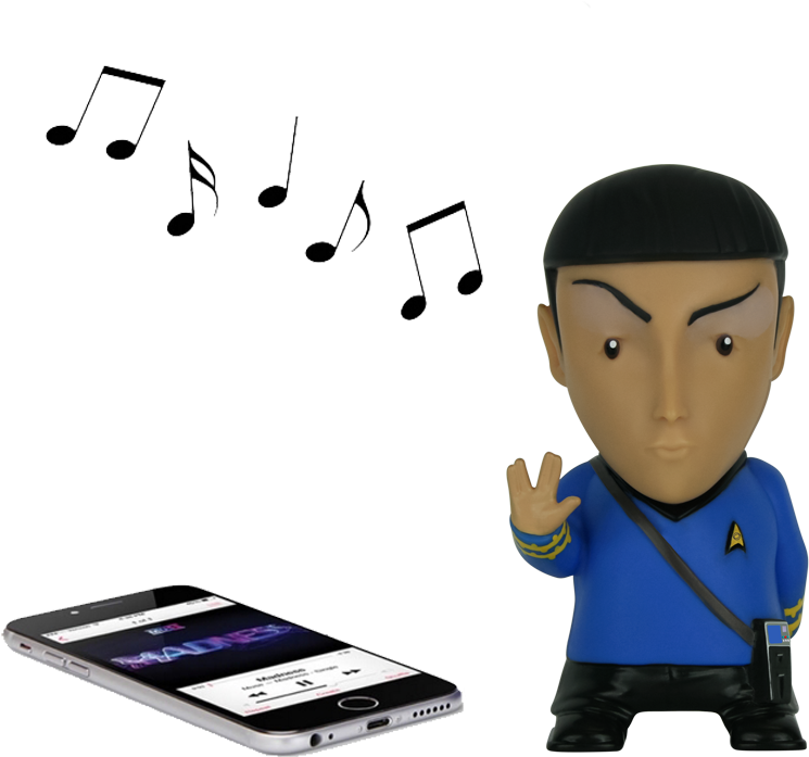 Spock Figure Music Phone.png PNG Image