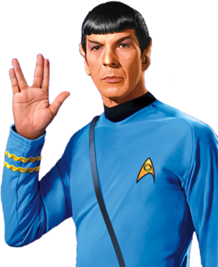 Spock Vulcan Salute Star Trek PNG Image