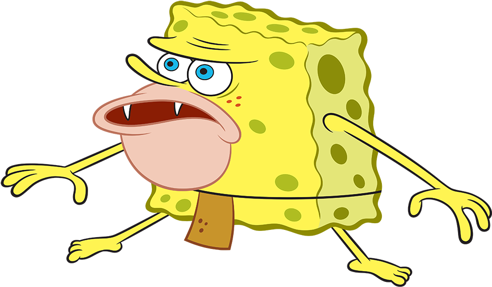 Sponge Bob_ Caveman_ Pose.png PNG Image