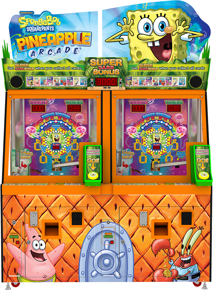 Sponge Bob Pineapple Arcade Machine PNG Image