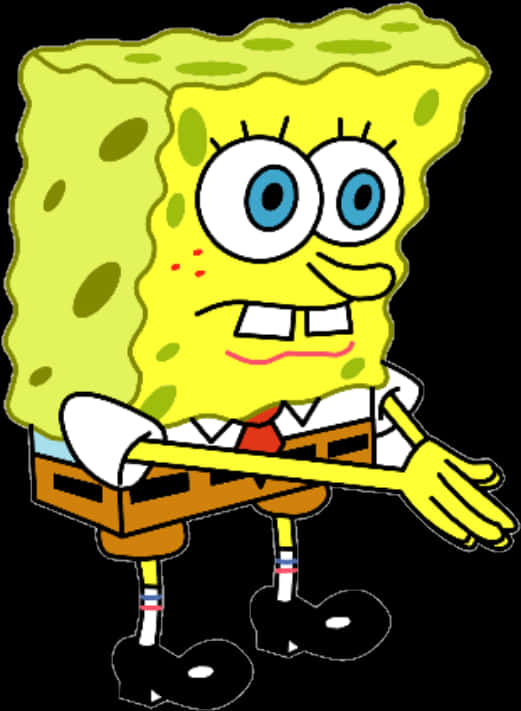 Sponge Bob Square Pants Sitting PNG Image