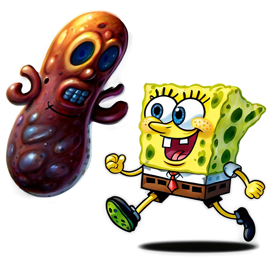 Spongebob Running Away Png 1 PNG Image