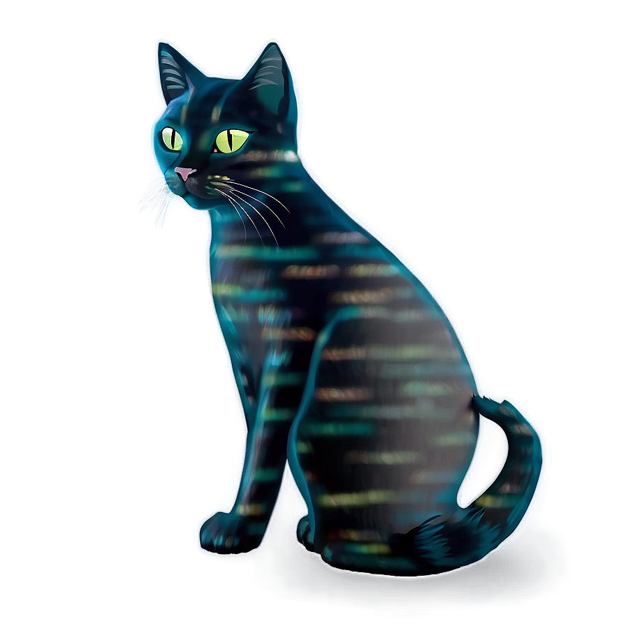 Spooky Black Cat Png Rxs PNG Image