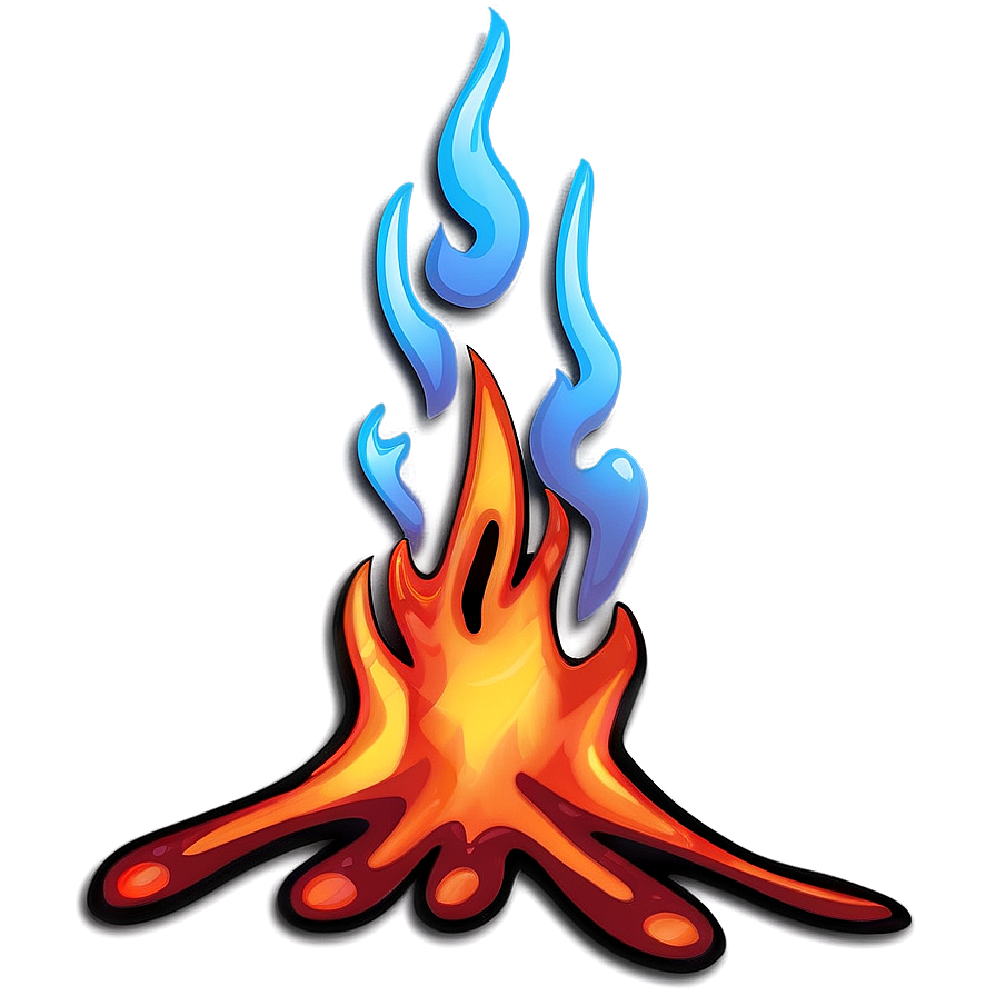 Spooky Cartoon Fire Png 06212024 PNG Image