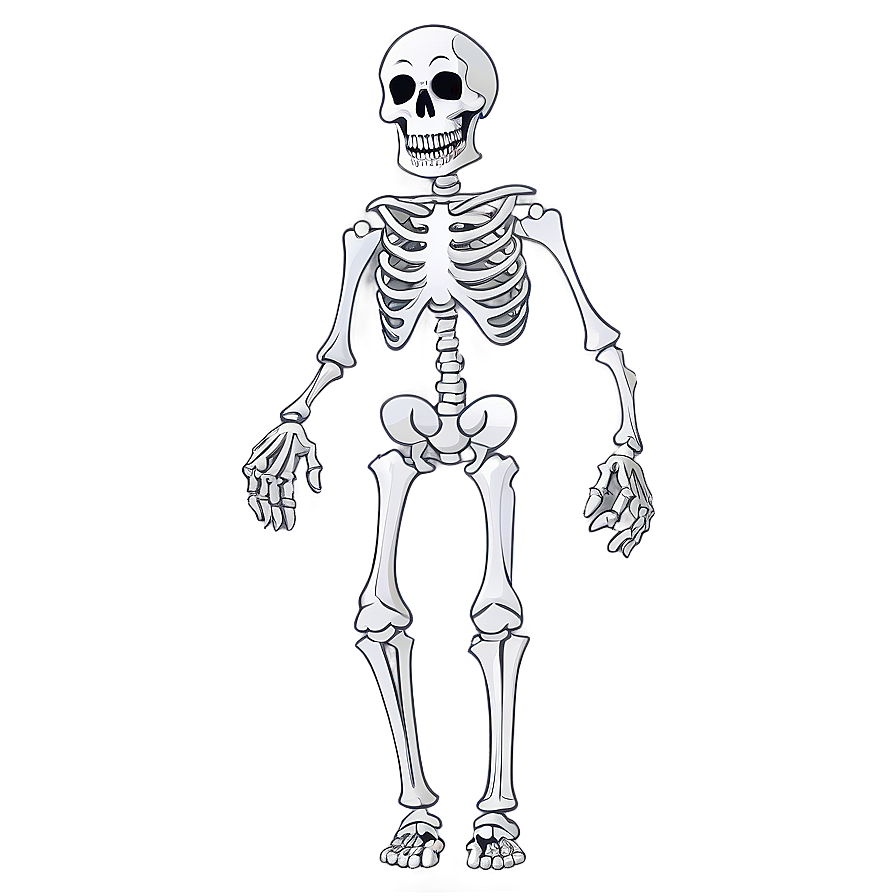 Spooky Cartoon Skeleton Png 06262024 PNG Image