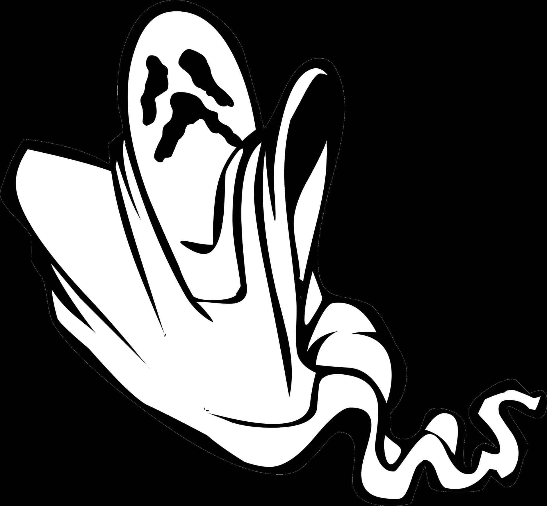 Spooky Ghost Graphic PNG Image