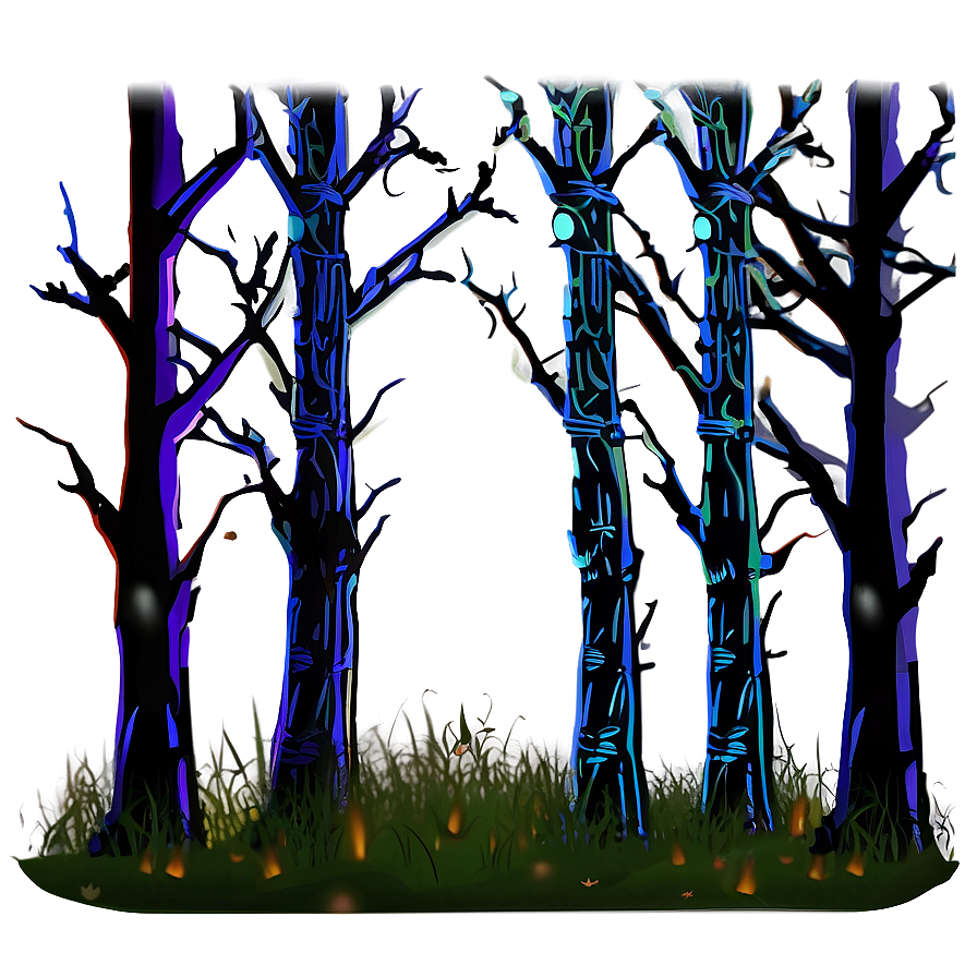 Spooky Halloween Forest Png Ypd56 PNG Image