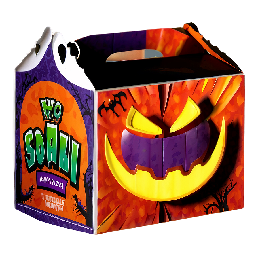 Spooky Halloween Happy Meal Box Png Onn40 PNG Image