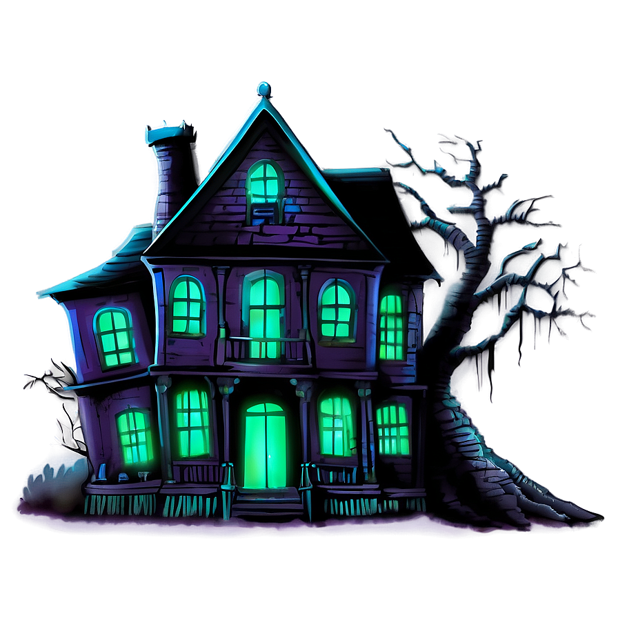 Spooky Haunted House Picture Png Rfb9 PNG Image