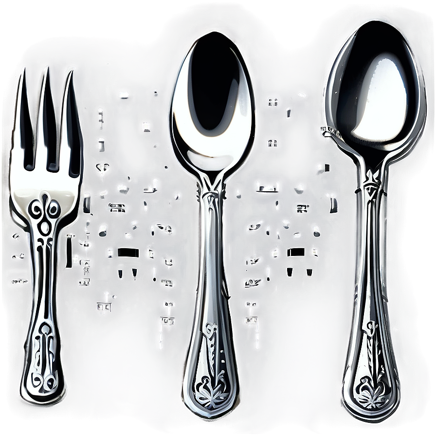 Spoon And Fork Art Png 06292024 PNG Image