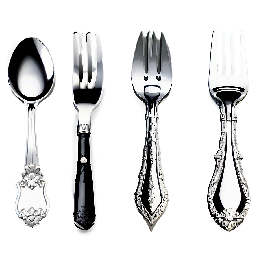 Spoon And Fork In Style Png Dab59 PNG Image