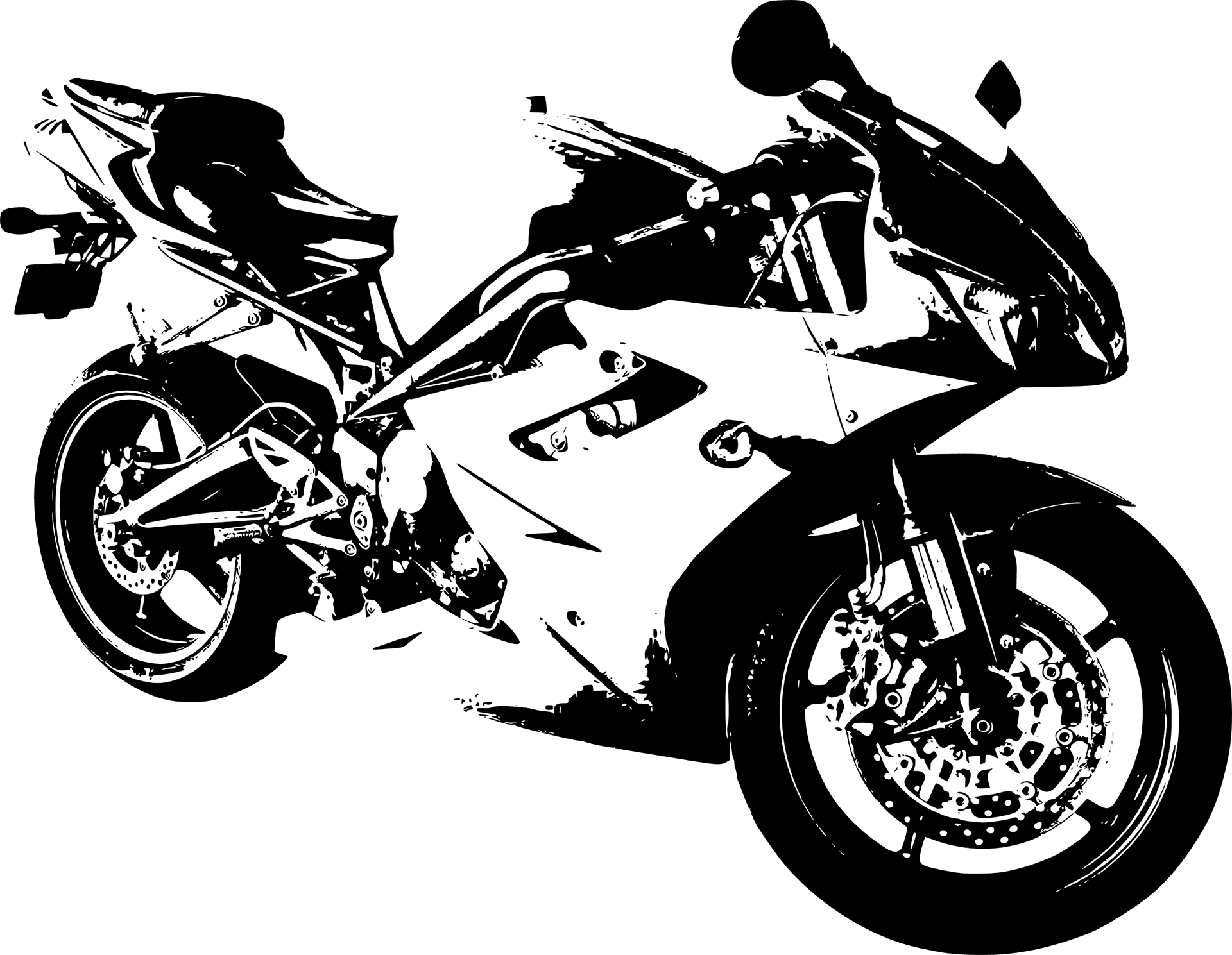 Sport Motorcycle Silhouette PNG Image