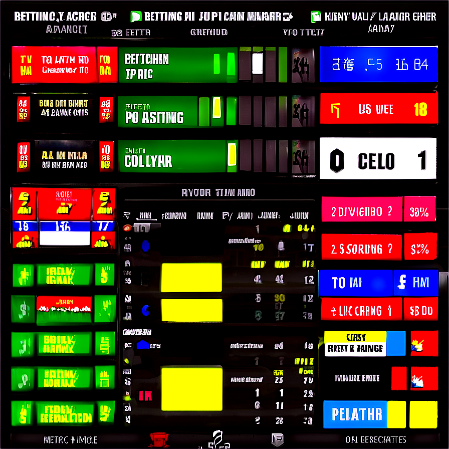 Sports Betting Odds Display Board PNG Image