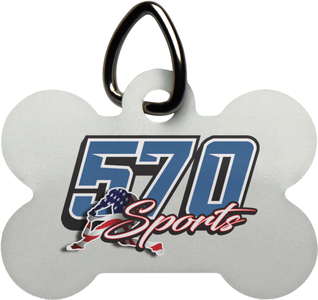 Sports Branded Dog Bone Keychain PNG Image