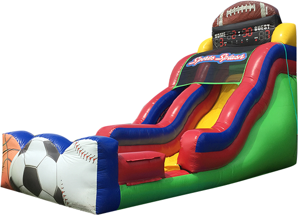 Sports Themed Inflatable Slide PNG Image