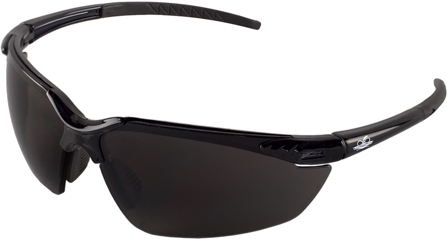 Sporty Black Wraparound Sunglasses PNG Image