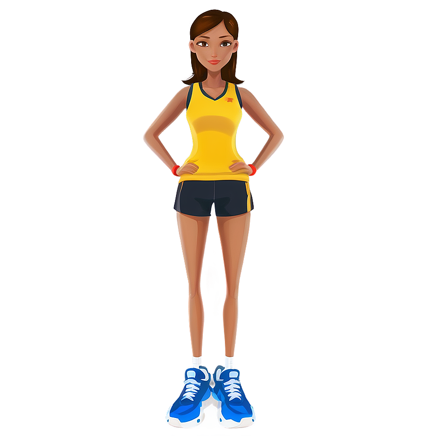 Sporty Girl Cartoon Png Gcj PNG Image