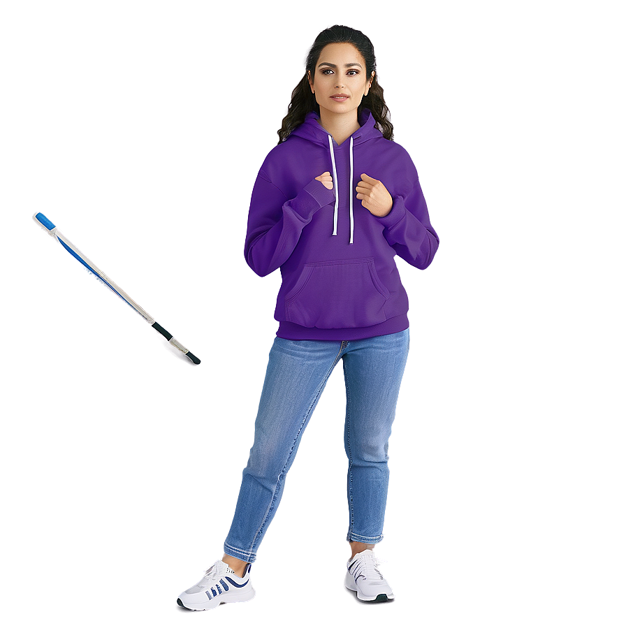 Sporty Purple Hoodie Representation Png Pfr PNG Image