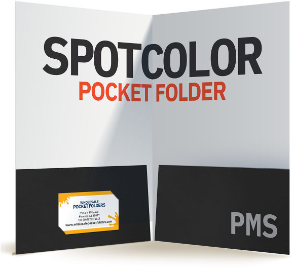 Spot Color Pocket Folder Mockup PNG Image