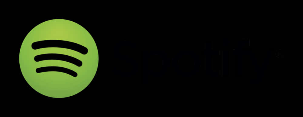 Spotify Logo Greenon Black PNG Image