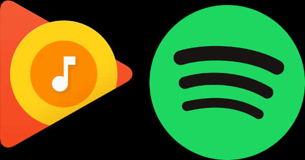 Spotifyand Google Play Music Icons PNG Image