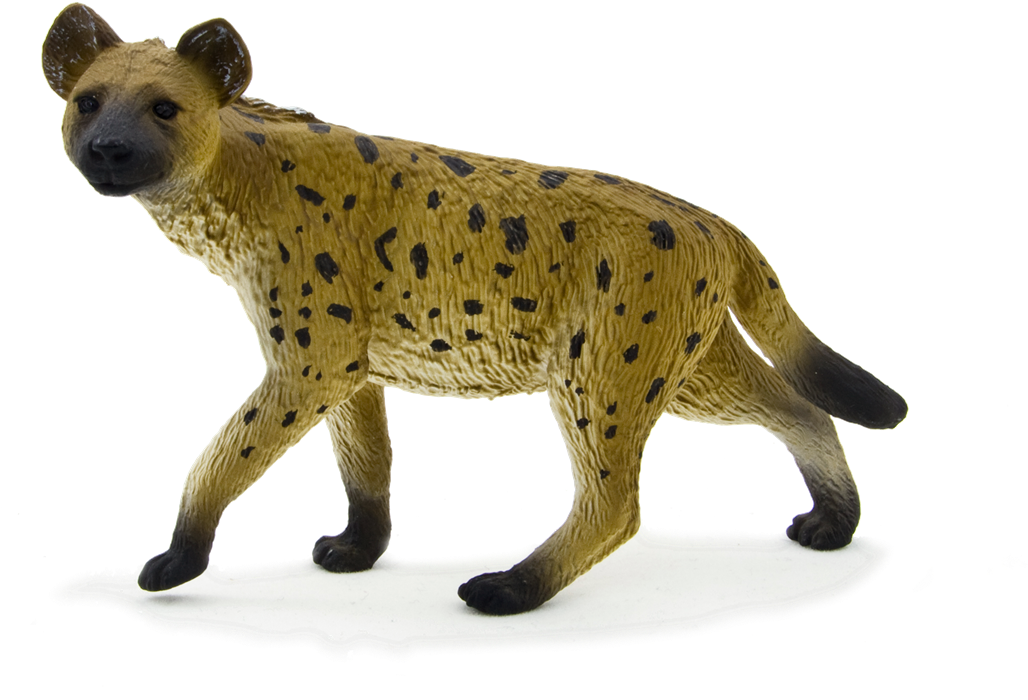 Spotted Hyena Figurine Walking PNG Image