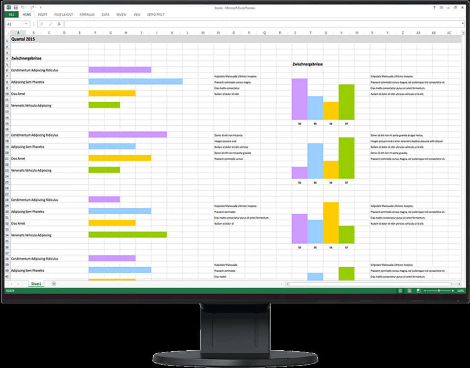 Spreadsheet Analysis Display PNG Image