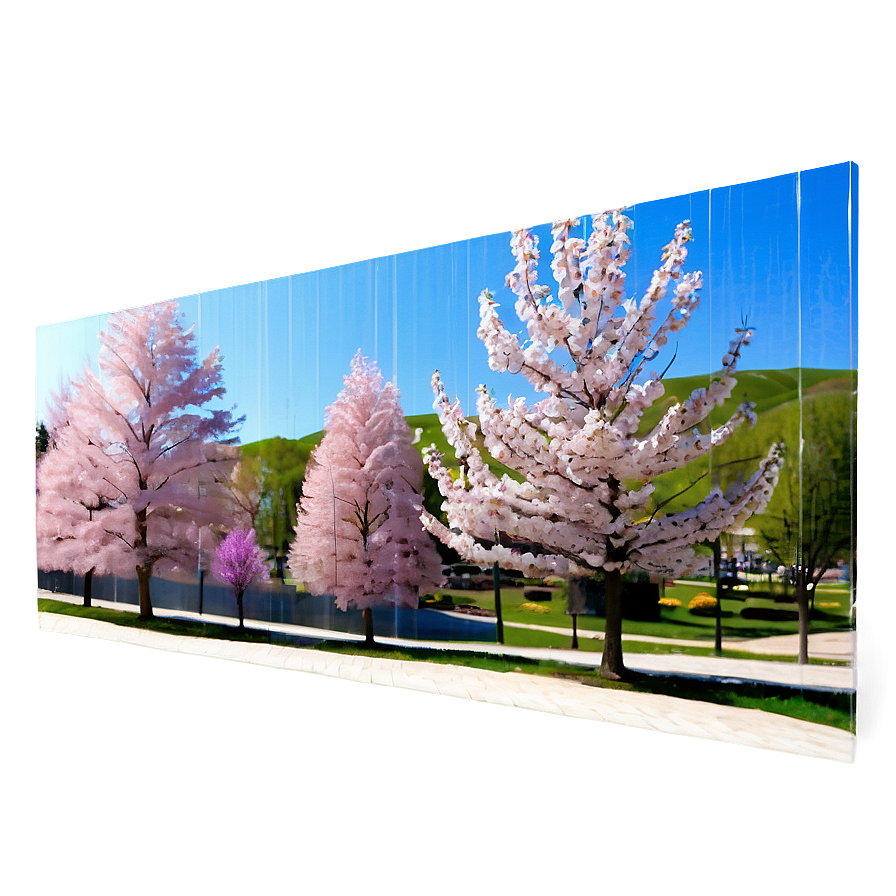 Spring Blossom Park Photo Png Djm PNG Image