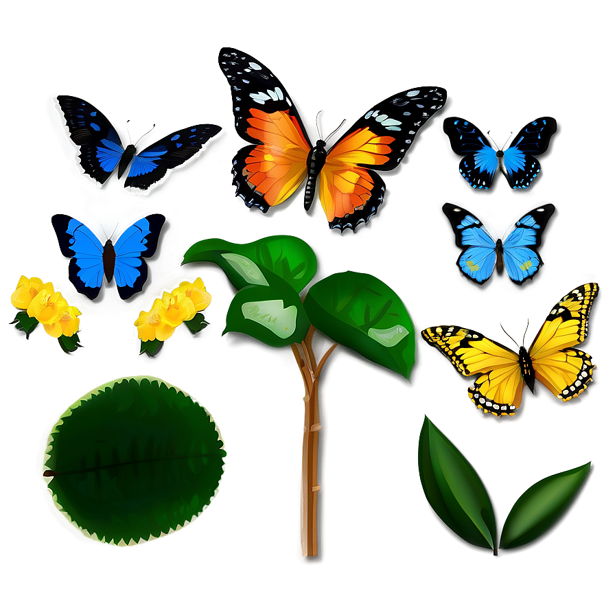 Spring Butterflies Png Liw PNG Image