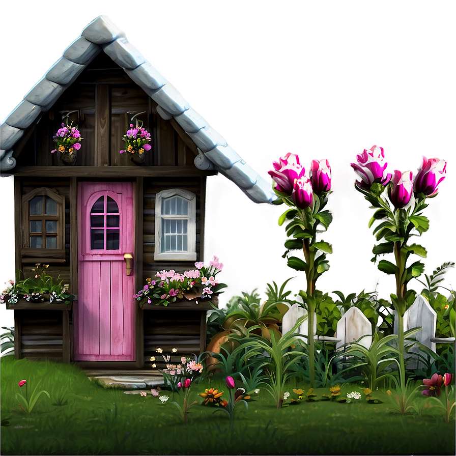 Spring Cottagecore Scene Png Bba PNG Image