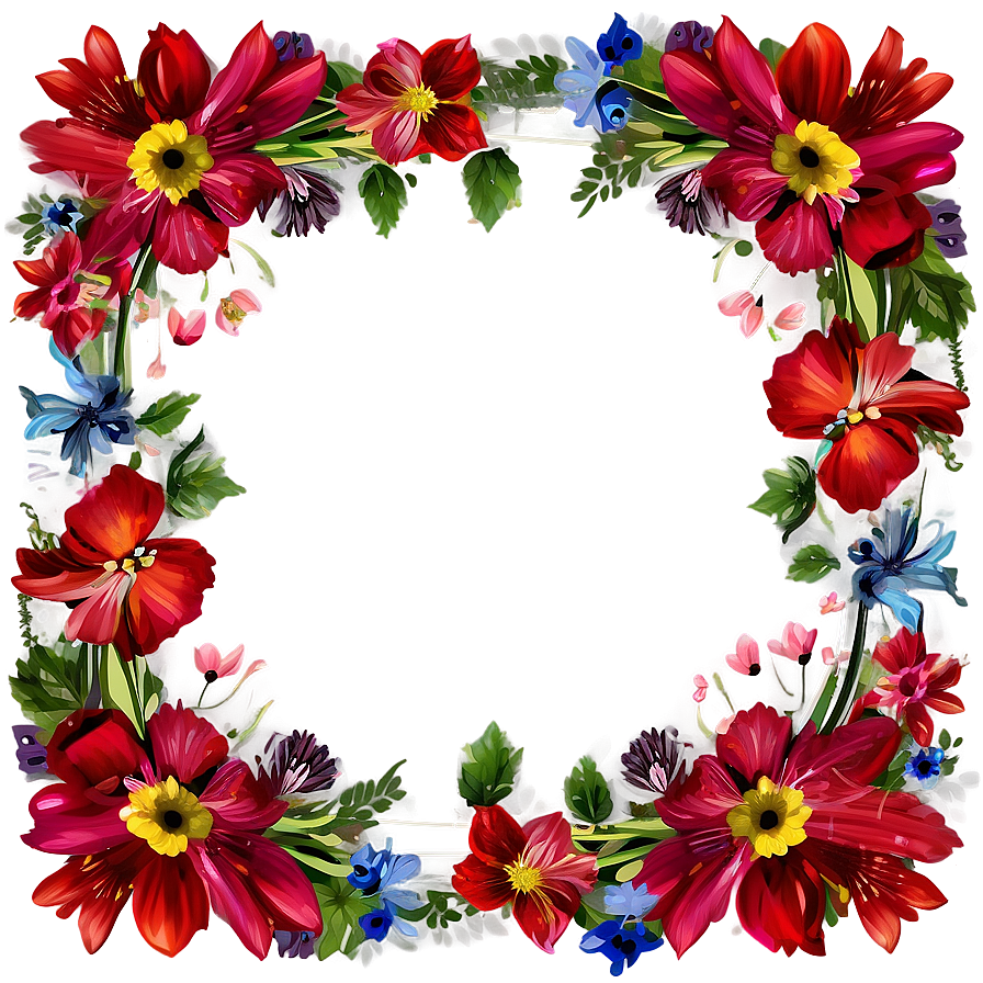 Spring Floral Frame Png 05212024 PNG Image