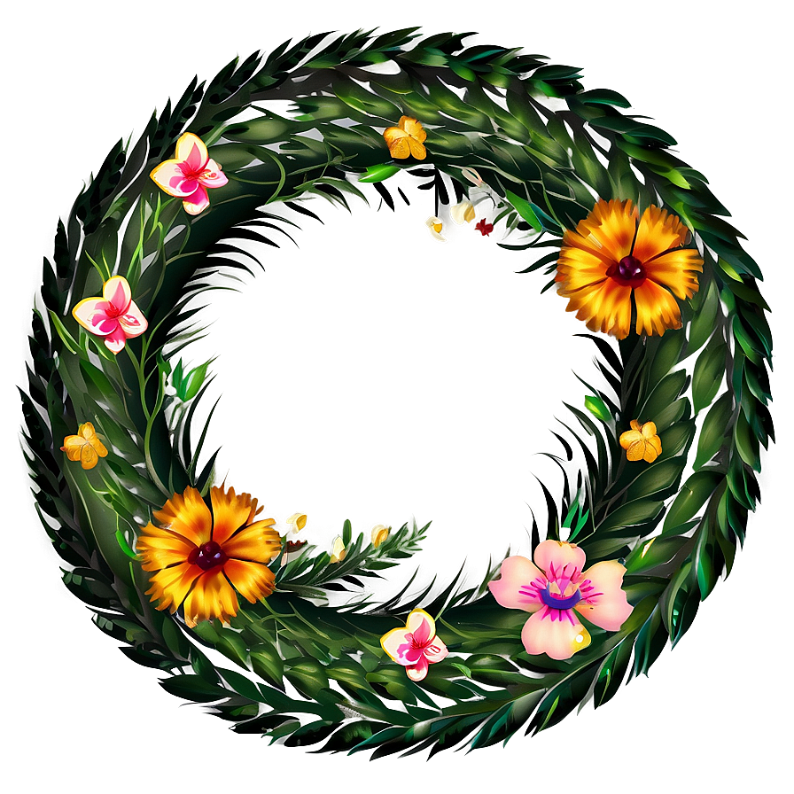 Spring Floral Wreath Png Vla PNG Image