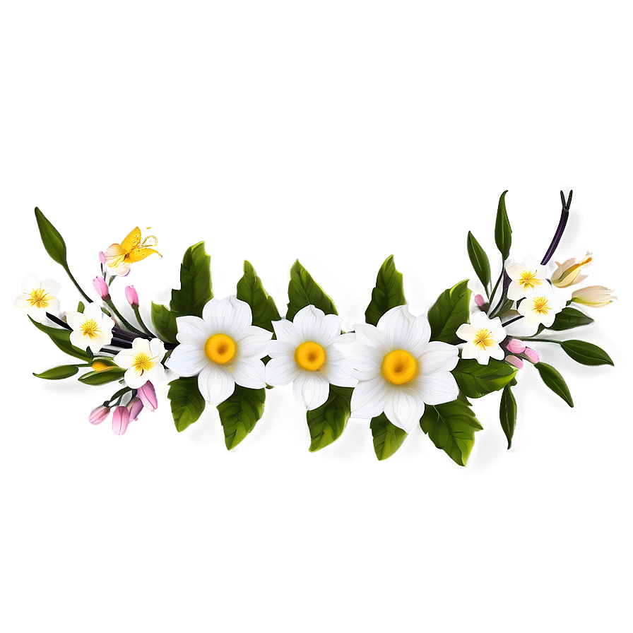 Spring Flower Border Png Phj PNG Image