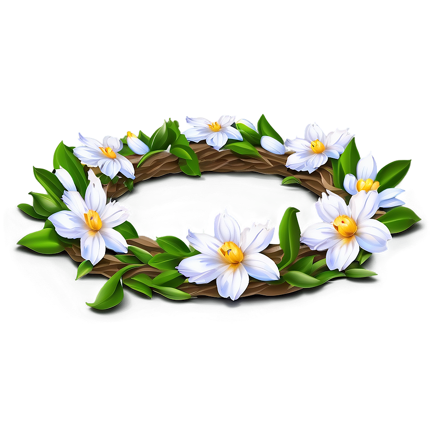 Spring Flower Wreath Png 05242024 PNG Image