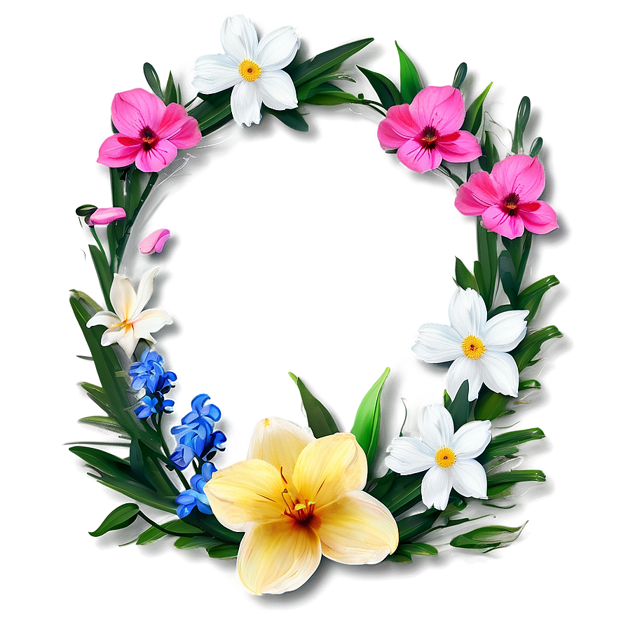 Spring Flowers Photo Border Png 06262024 PNG Image