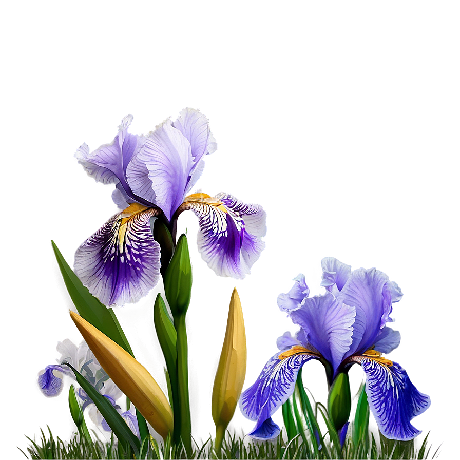 Spring Iris Garden Png Gvw1 PNG Image