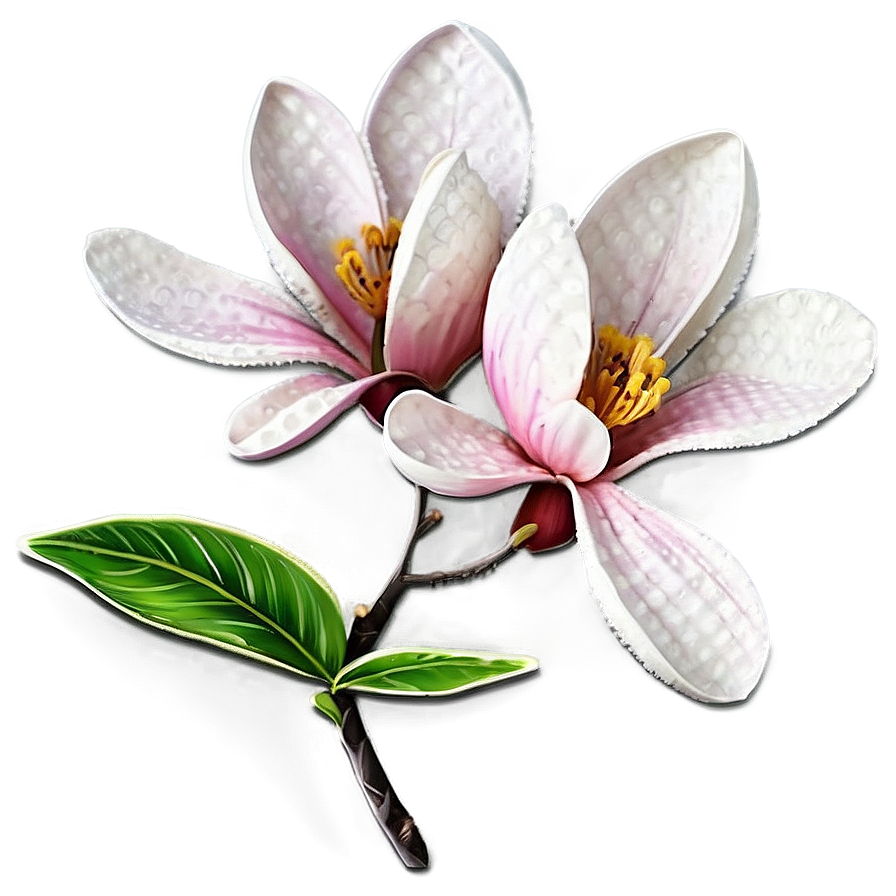 Spring Magnolia Flower Art Png 9 PNG Image