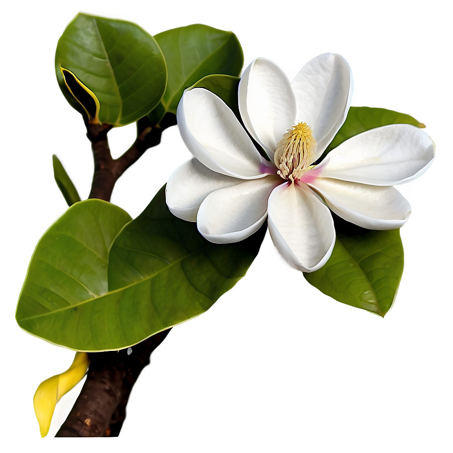 Spring Magnolia Flower Art Png Eht65 PNG Image