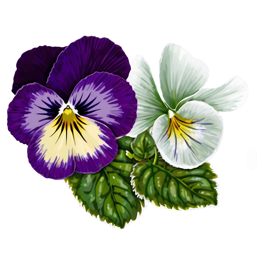 Spring Pansy Flower Png Vyv PNG Image