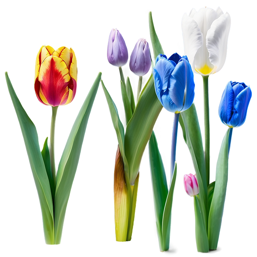 Spring Tulips Field Png 05242024 PNG Image