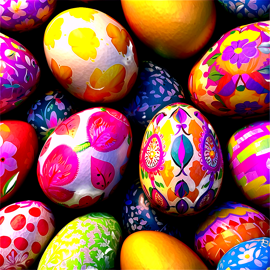 Springtime Easter Eggs Png Tvt76 PNG Image