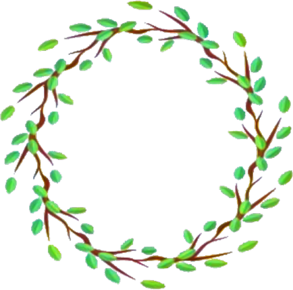 Springtime Leafy Branch Frame PNG Image