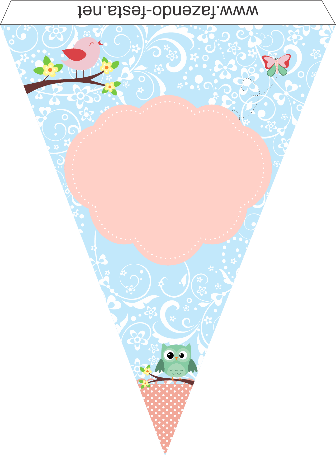 Springtime Pennant Banner Design PNG Image