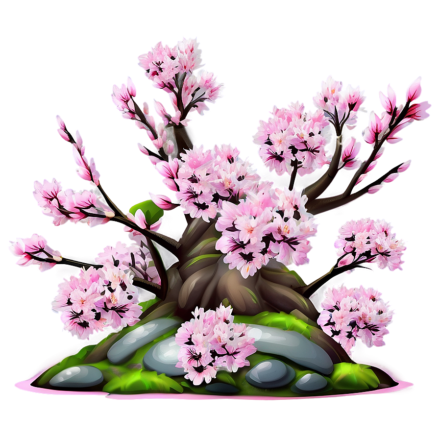 Springtime Sakura Tree Scenery Png 06122024 PNG Image