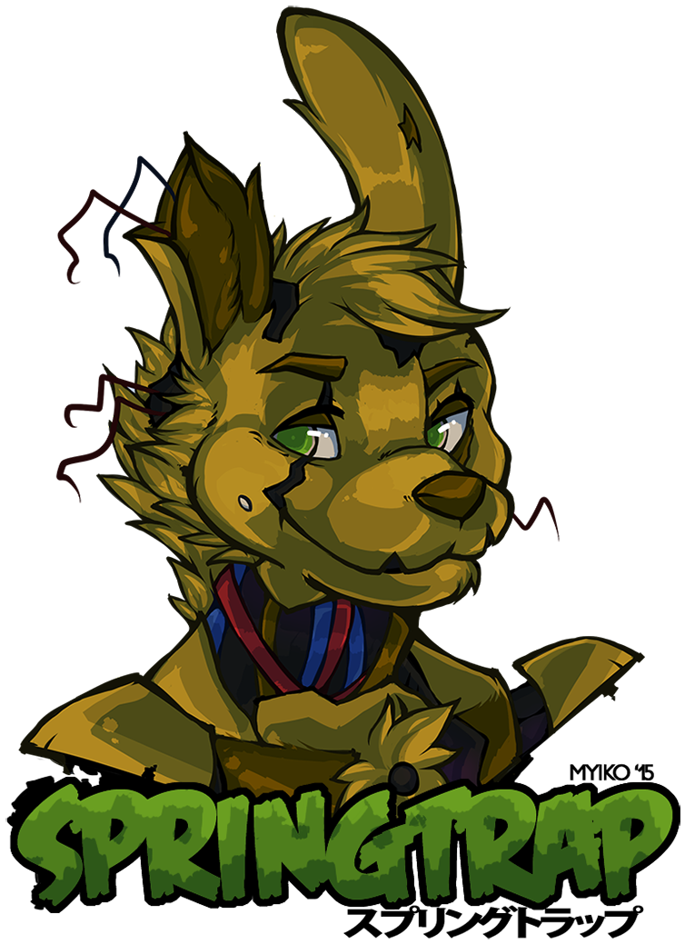 Springtrap Anime Style Artwork PNG Image