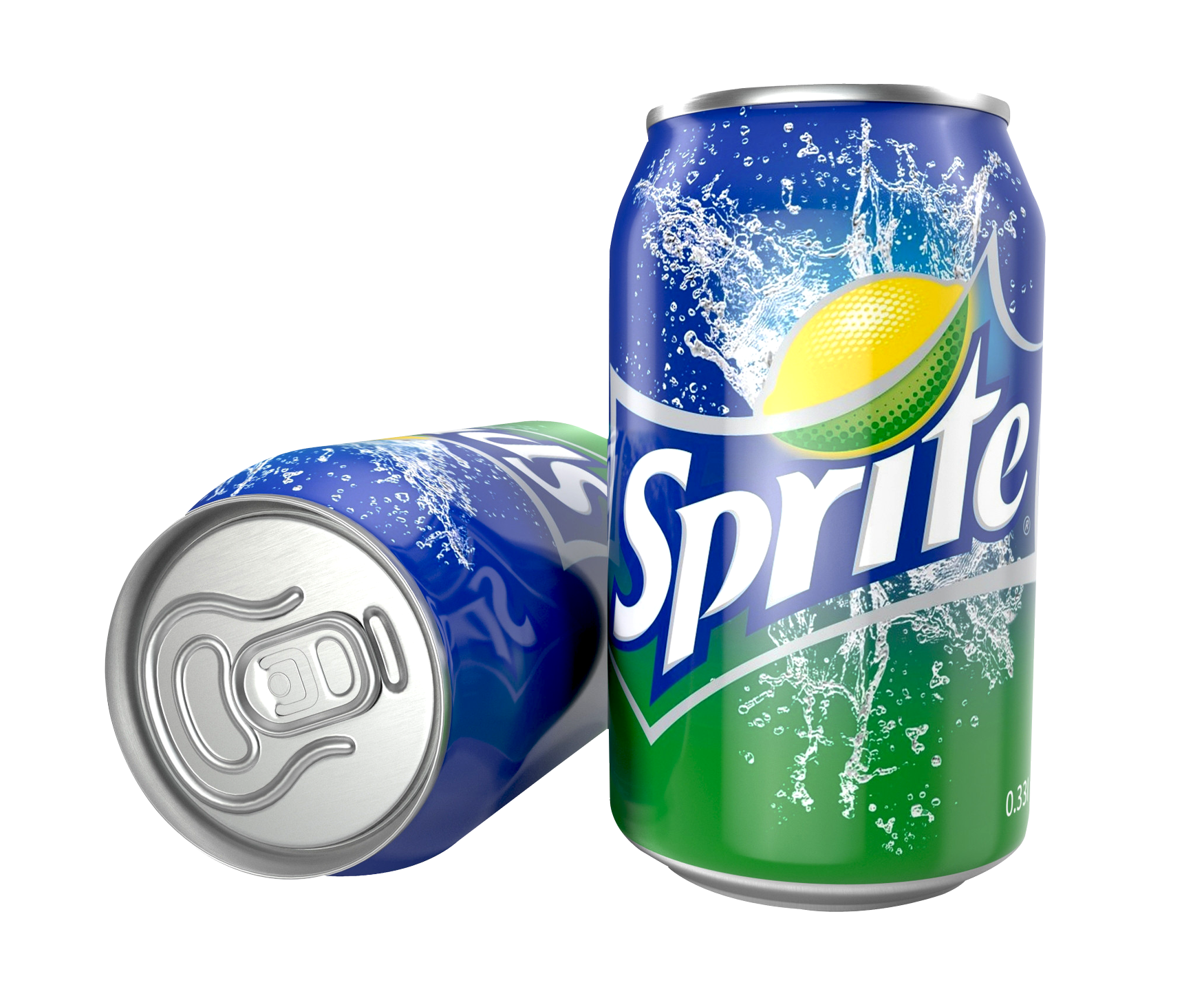 Sprite Soda Cans Splash PNG Image