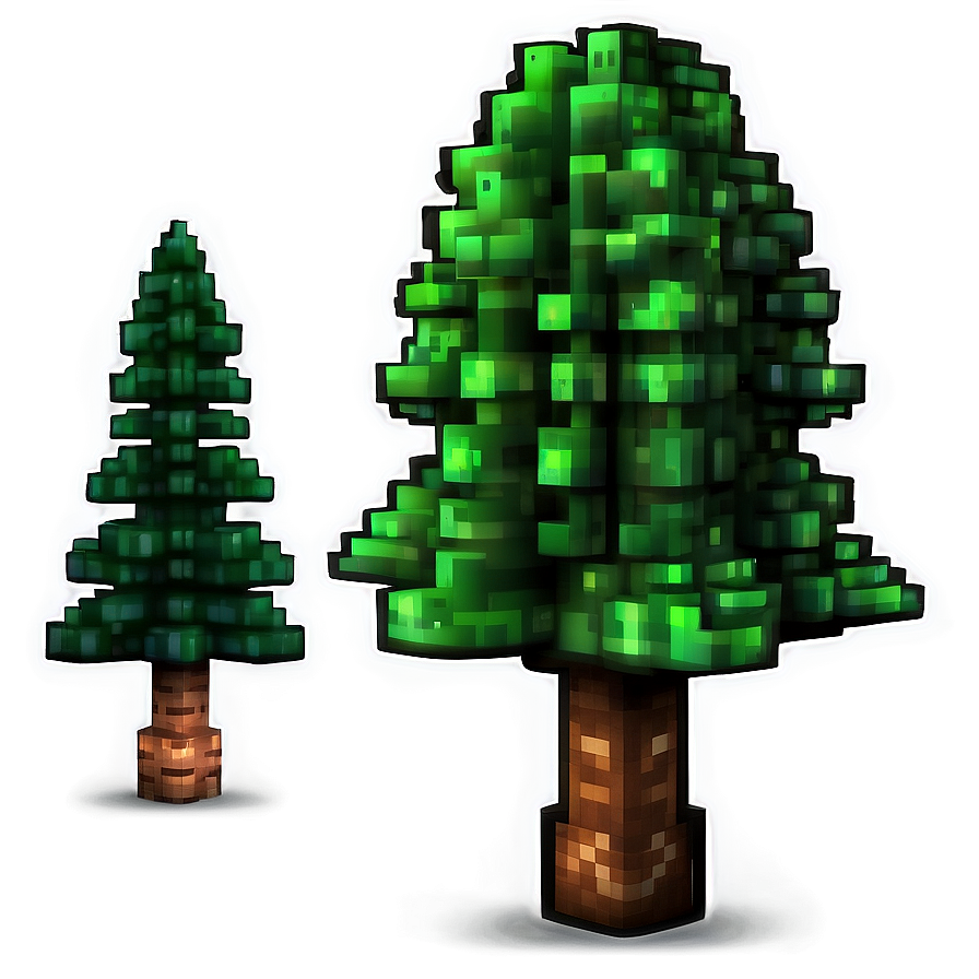 Spruce Tree Minecraft Design Png Xhp8 PNG Image